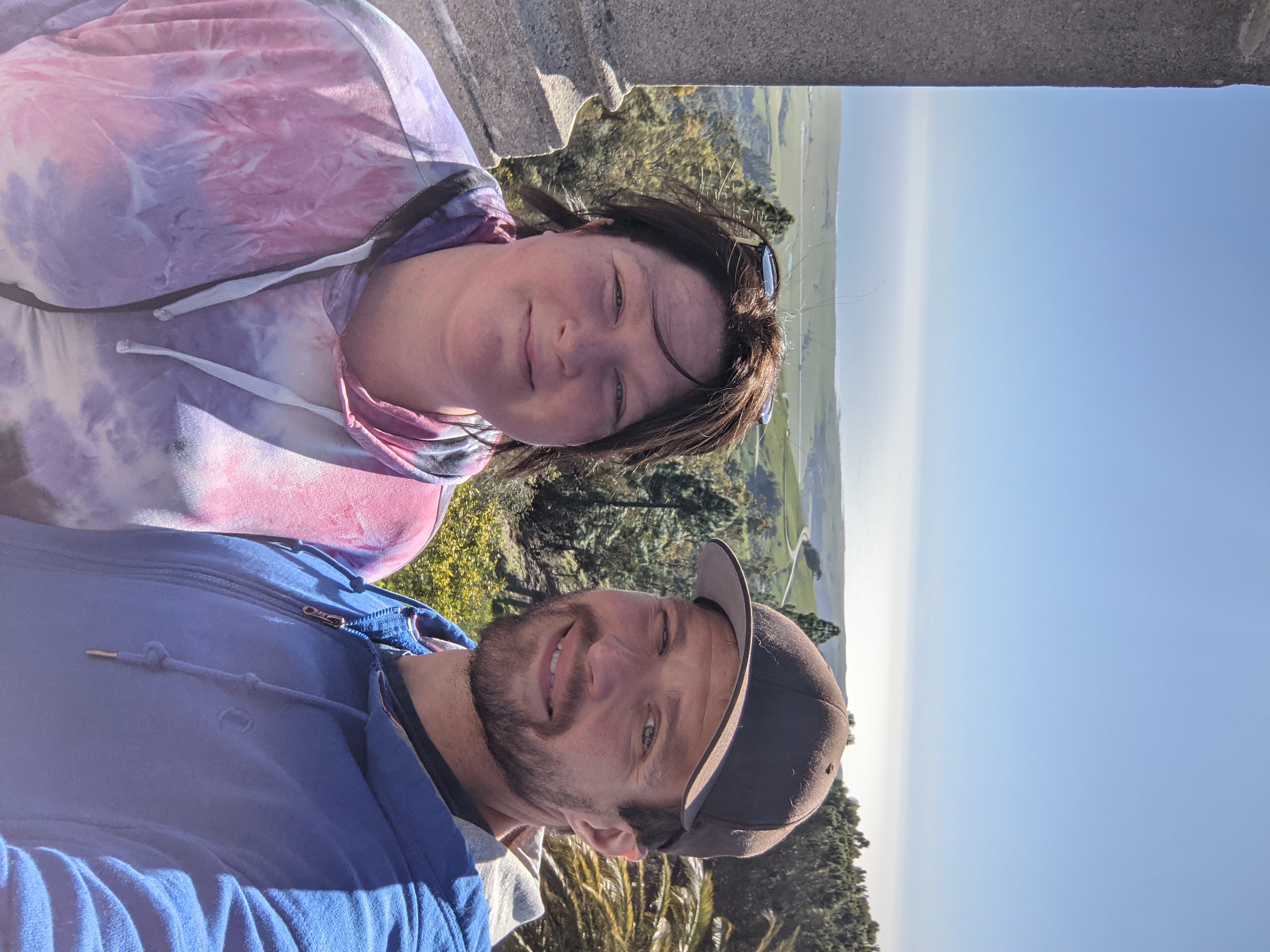 Family walking in mountains